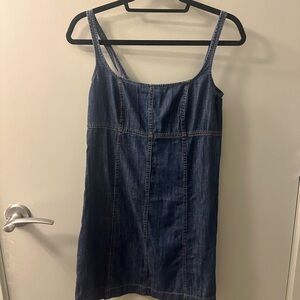 J. Crew Dark Blue Denim Slip Dress